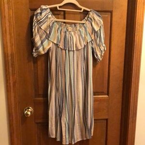 Striped Off-Shoulder Dress